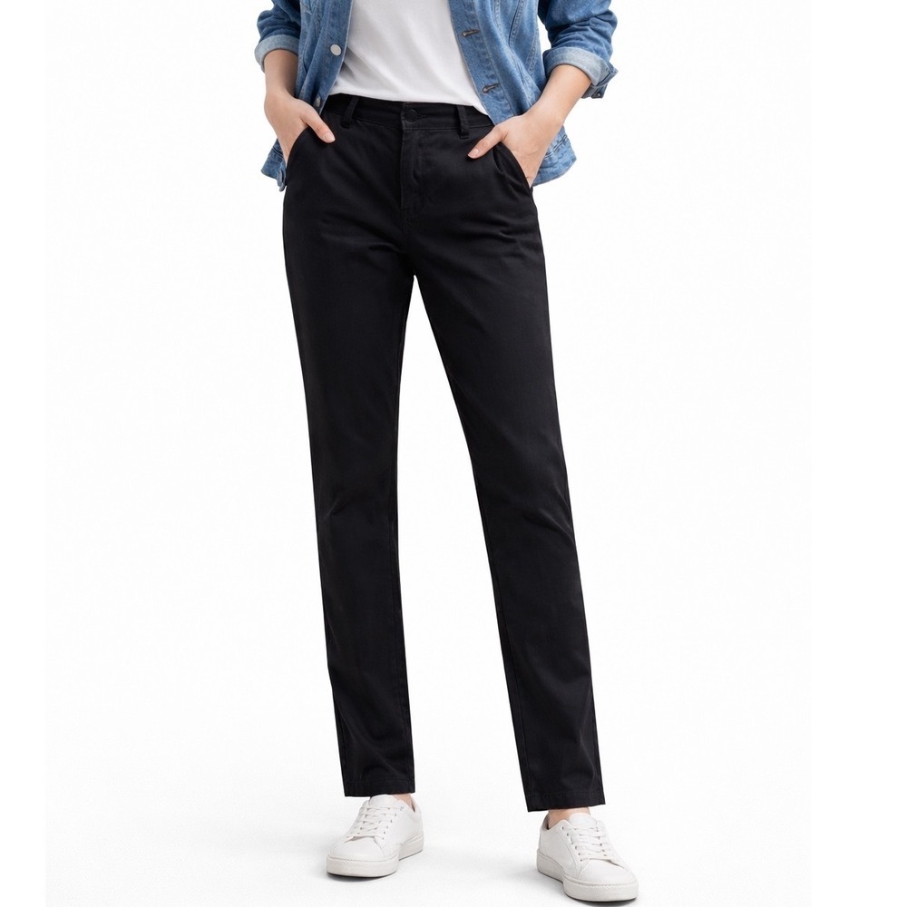 TRANSIT par such‎ Women Charcoal Gray Flat Front Button Fly Cotton Blend Pants 4